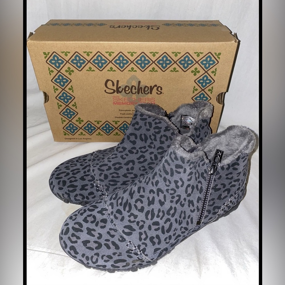 Skechers Memory Foam Leopard Bootie 
Size 10
Brand New